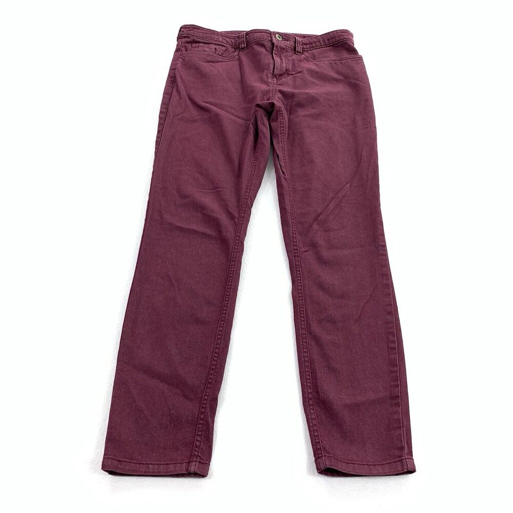 The North Face Straight Leg Jeans Size 4 Womens Solid Dark Burgundy Red Pants S